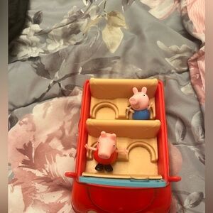Peppa Pig Red Family Car Playset with Two Character Figures